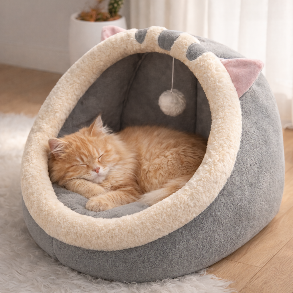 SnuggleCat™ – Weiche Katzenhöhle für ultimativen Komfort