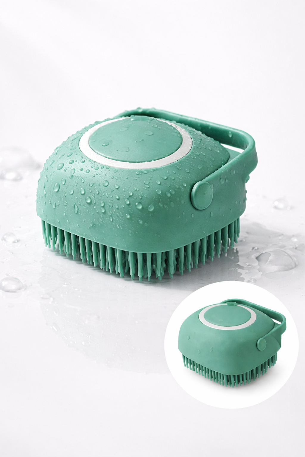 2‑in‑1 Pflege- & Shampoo-Massagebürste für Hunde